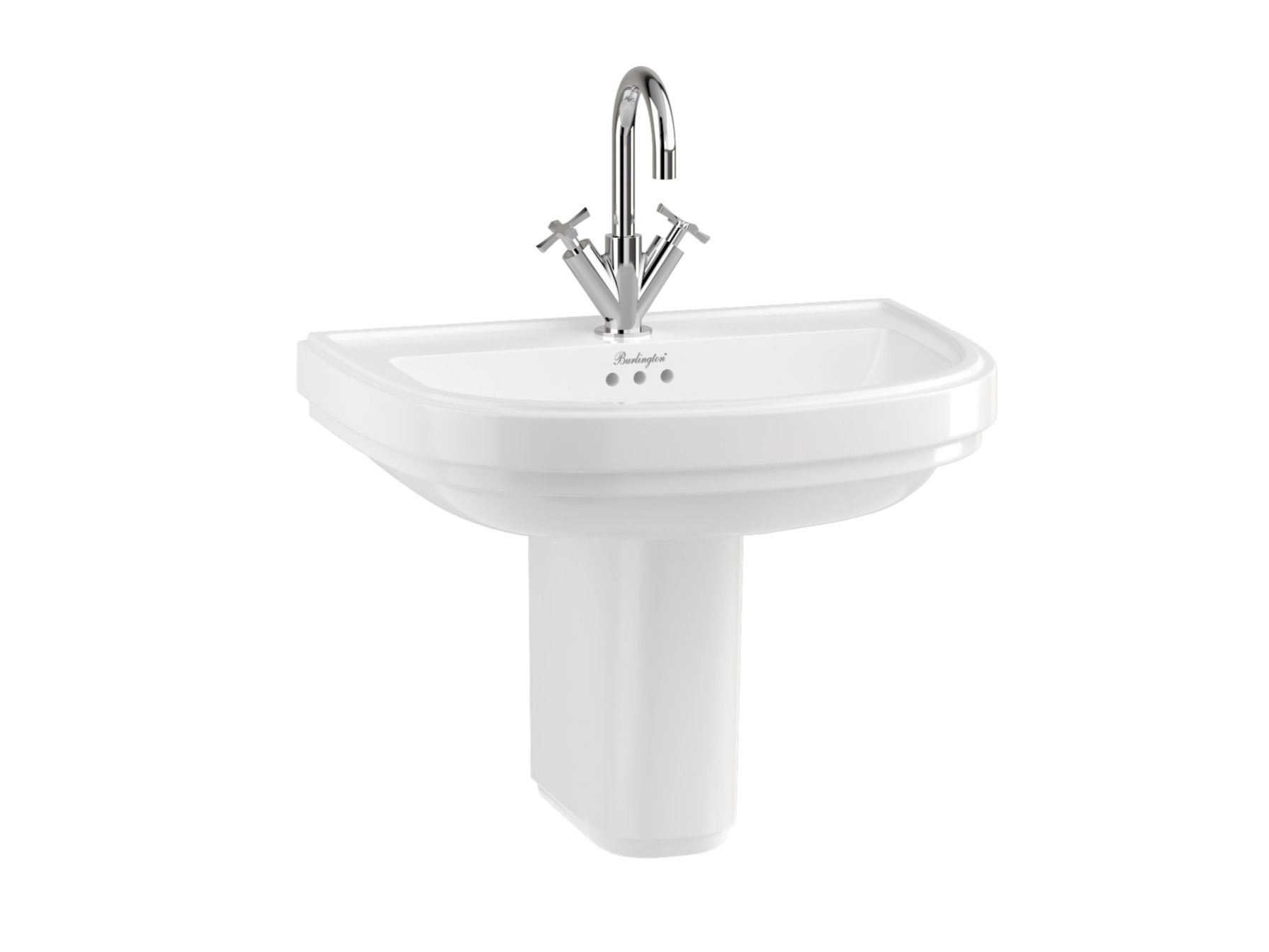 Одинарный умывальник на полуколонне Burlington RIVIERA ARCH-00135789