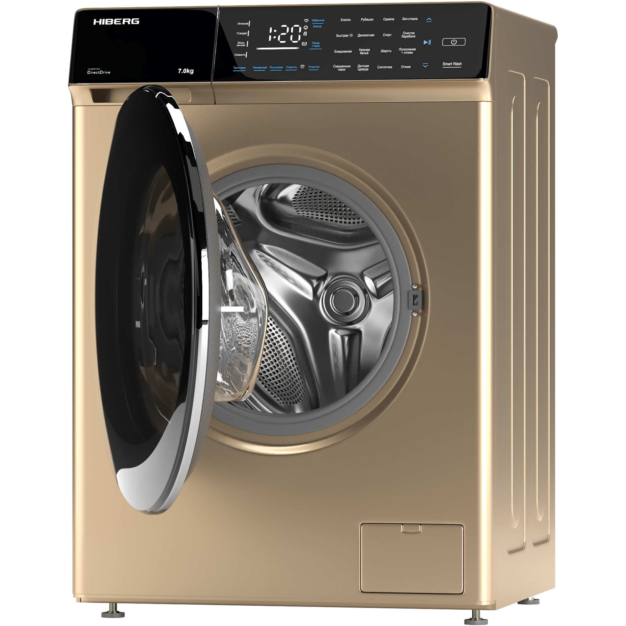 9975385 Стиральная машина HIBERG i-DDQ9-712 G золотистый STDN-0057449 - Вид №1