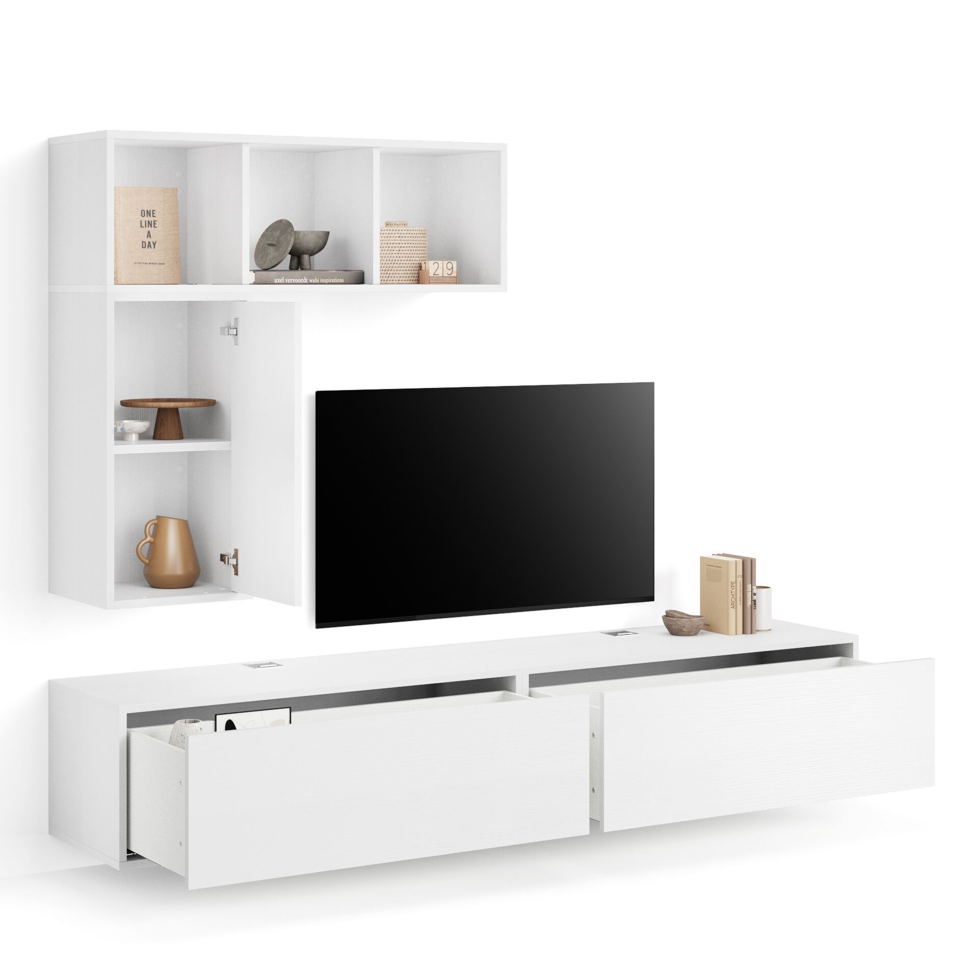 Модульная оборудованная стена установленная стеной в меламинированном Mobili Fiver IACOPO ARCH-00070420 - Вид №53