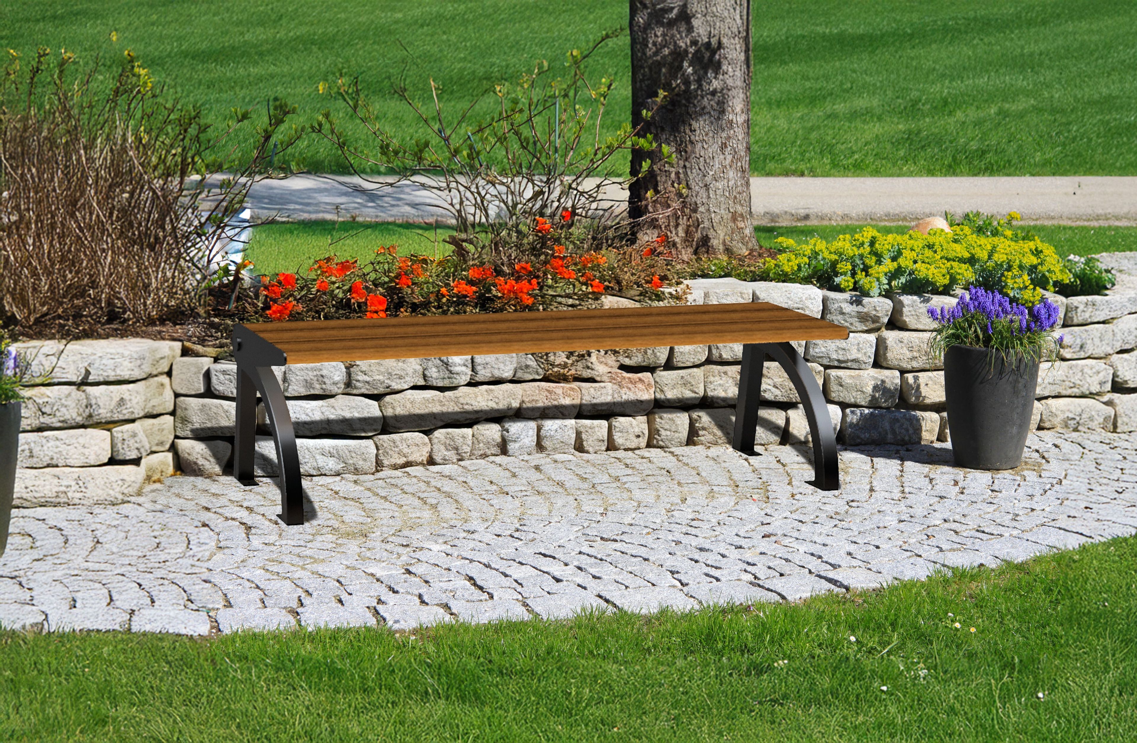 Деревянная скамья без спинки Studio Città эскиз ARCH-00140389