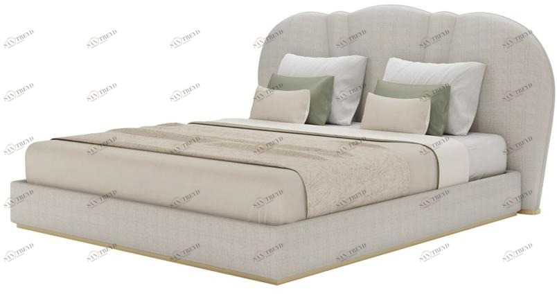 FRATO Кровать king size из ткани с мягким изголовьем Samara Ffu010009aag 