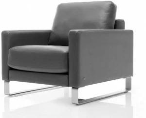 Rolf Benz Кожаное кресло с подлокотниками Rolf benz 011 ego