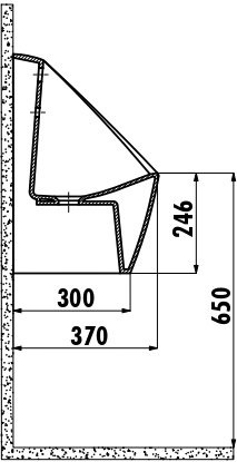 TP645-00CB00E-0000 Писсуар сенсорный TP645 Creavit  - Вид №1