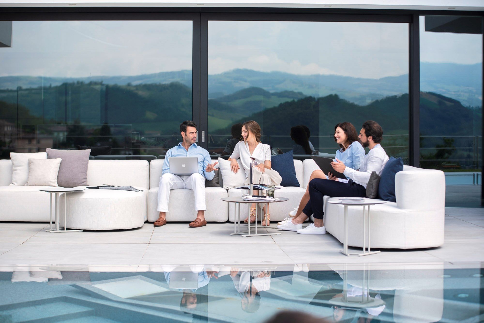 Тканевый модульный садовый диван Varaschin Belt ARCH-00025302 - Вид №4