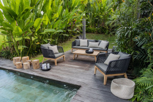 Прямоугольный садовый стол из тикового дерева