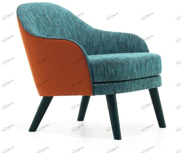 Very Wood Кресло с обивкой из ткани с подлокотниками Carmen sun-id-1371394