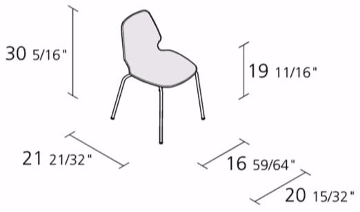 Alias Штабелируемый стул из ткани Taormina tindari sun-id-1503337 - Вид №2