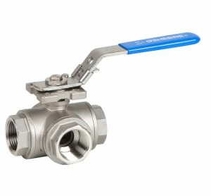 GENEBRE 2041n 03 3-ходовой шаровой кран с уменьшенным отверстием Арт. 2040: отверстие «L» / Арт. 2041: Т-образное отверстие