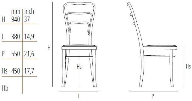 Wiener GTV Design Стул из бука с обивкой Vienna 144 sun-id-1377957 - Вид №1