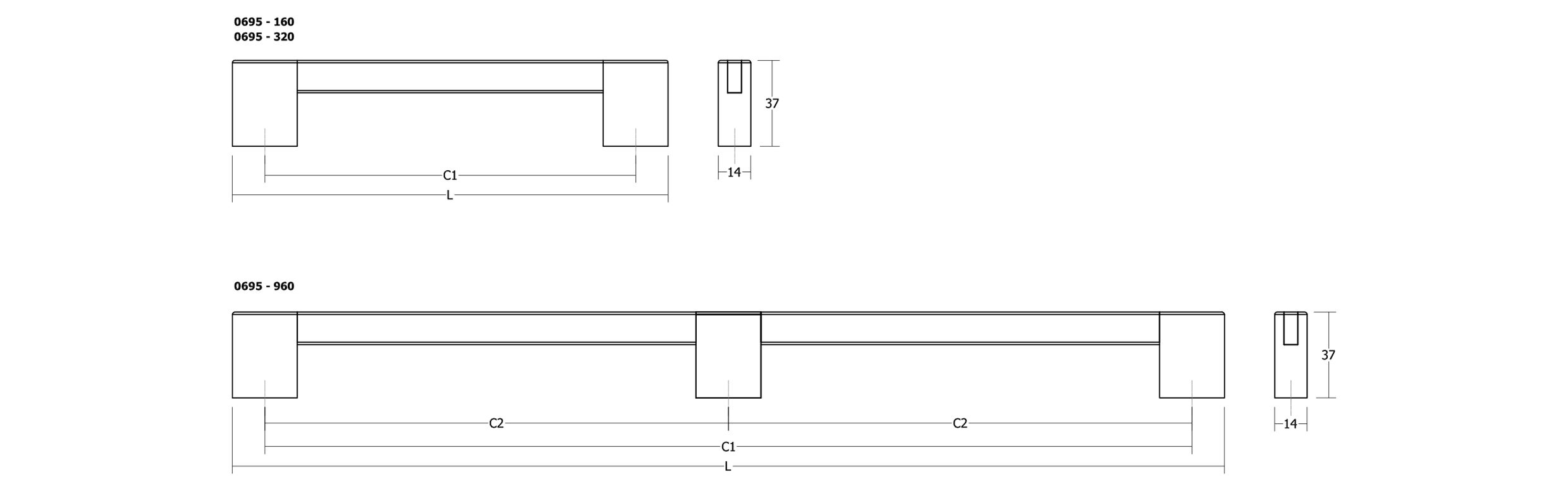 Мебельная ручка из орехового дерева Viefe Hako ARCH-00144220 - Вид №1