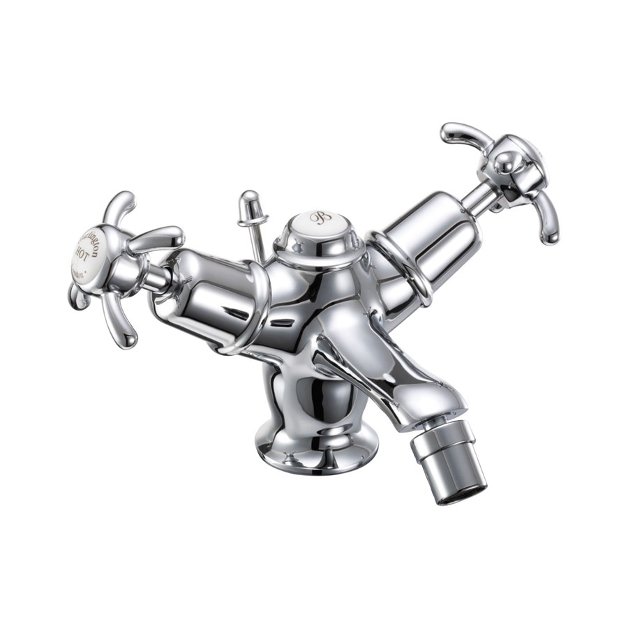 Burlington Смеситель для биде Anglesey с выдвижным сливом Полный оборот с акцентом Медичи AN13 MED  - Вид №2