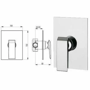 ML.TEO-270 Смеситель для душа скрытого монтажа
