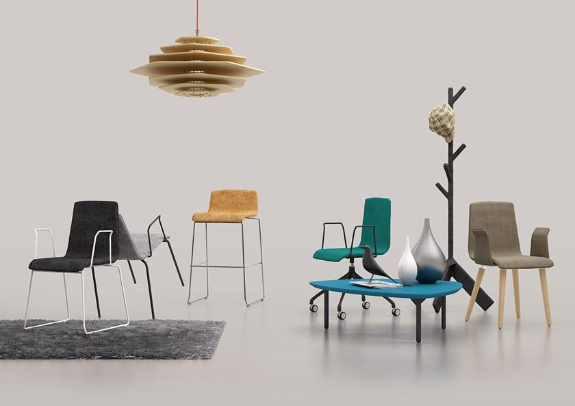 Leyform Приставной стул из дерева и ткани с подлокотниками Zerosedici sun-id-1371788 - Вид №3