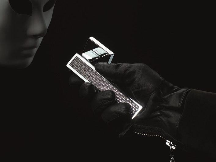 LINEA CALI' Ручка из хромированной латуни с кристаллами swarovski® на розе с замком Riflesso mesh sun-id-1488036 - Вид №1