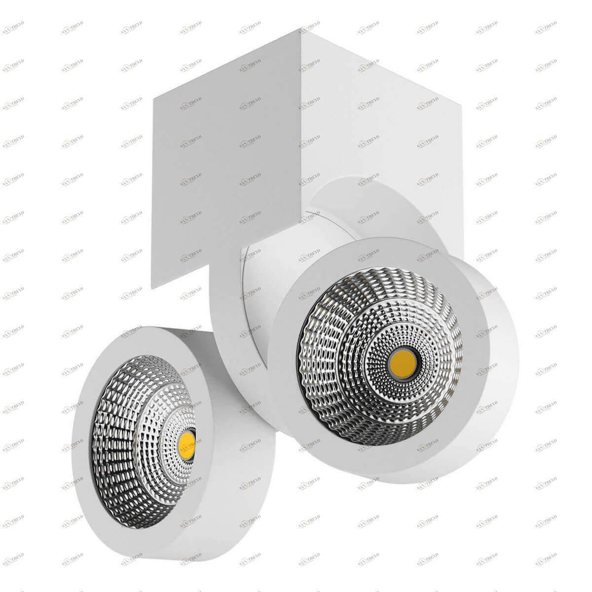 Светодиодный спот белый с 2 плафонами Lightstar Snodo 55363 LIGHTSTAR SNODO 00-3926493 Белый 
