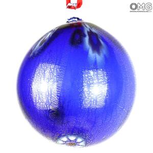 1958 ORIGINALMURANOGLASS Синий Ёлочный шар Fantasy - миллефиори - муранское стекло OMG  см