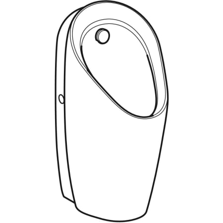 116.070.00.1 Писсуар Geberit Preda, для встроенной системы смыва Geberit  - Вид №1