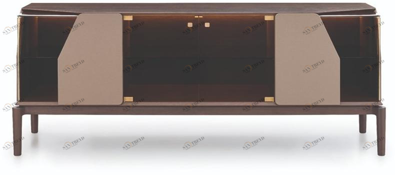 Turri Комод из дерева и стекла с распашными дверцами со встроенной подсветкой Vine sun-id-1465802