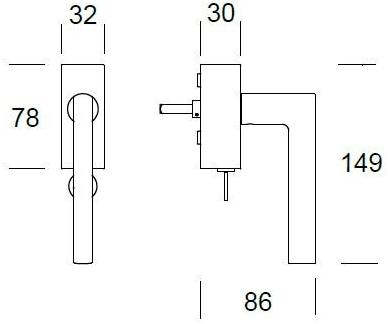 Reguitti Оконная ручка dk с замком на розетке Atene Aq04dkt8158 - Вид №1
