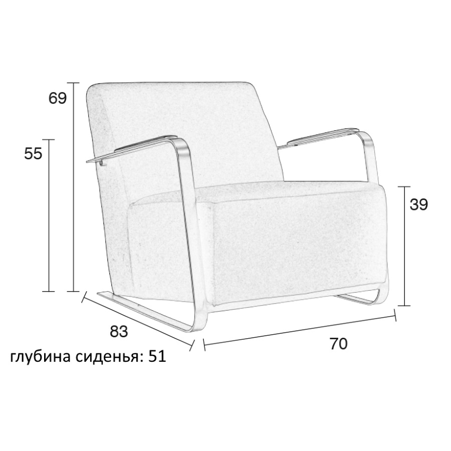 Кресло Adwin черно-белое Zuiver 3003003 - Вид №12