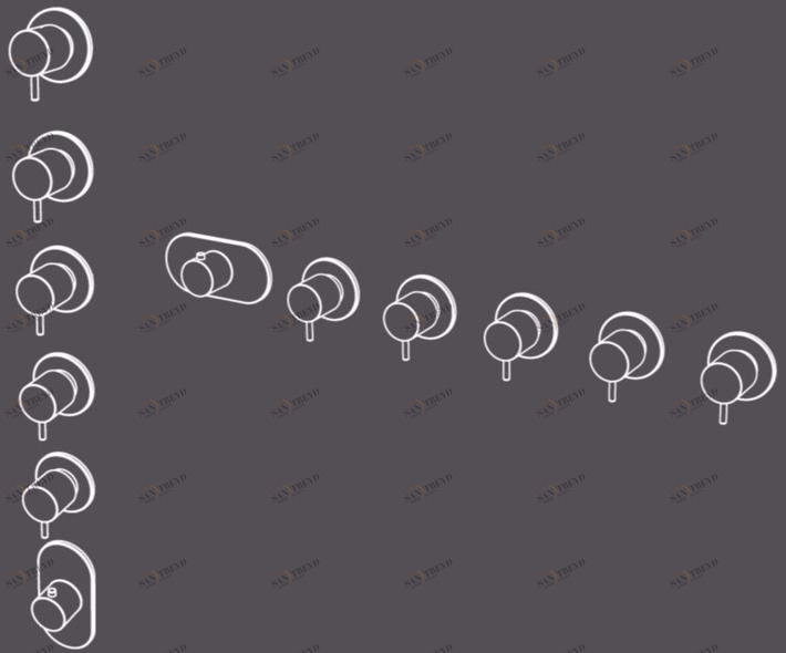 Radomonte Смеситель для душа из нержавеющей стали с переключателем Toki Tki58