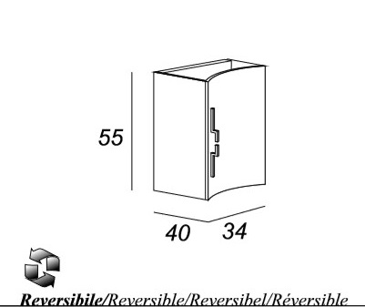 Мебель для ванной CEZARES STING 104 Bianco Lucido - Вид №2
