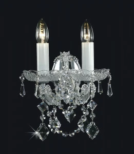Traditional bathrooms Настенный светильник MARIA из хрусталя с 2 рожками из BOHEMIAN CUT CRYSTAL TB-WL-01-002