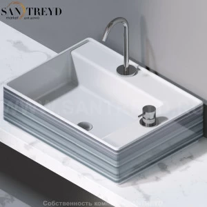 L640431 Накладная раковина на столешницу  прямоугольная A. e T. Italia Fly