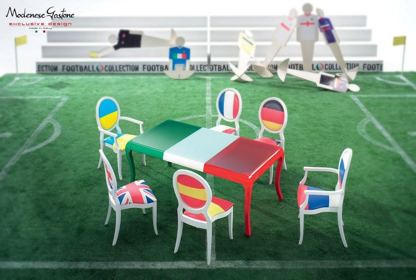 Modenese Gastone Прямоугольный обеденный стол из стекла Football Art. 18 - Вид №2