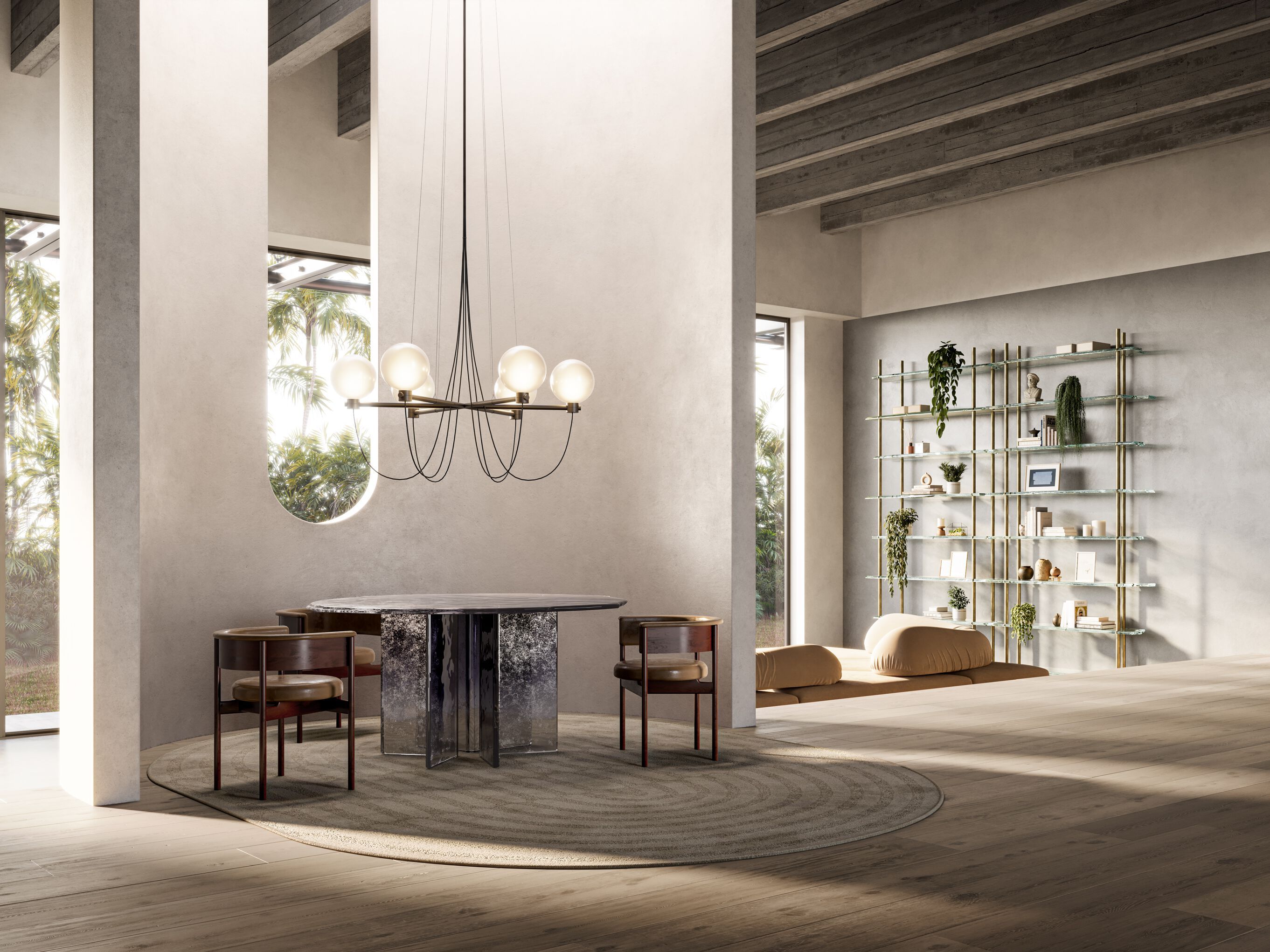 Книжный шкаф из стекла и металла ARTE VENEZIANA Melt ARCH-00064790 - Вид №4