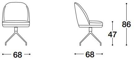 VOLPI Вращающееся кресло на козелке из кожи Luigi volpi Lv-33001 - Вид №1