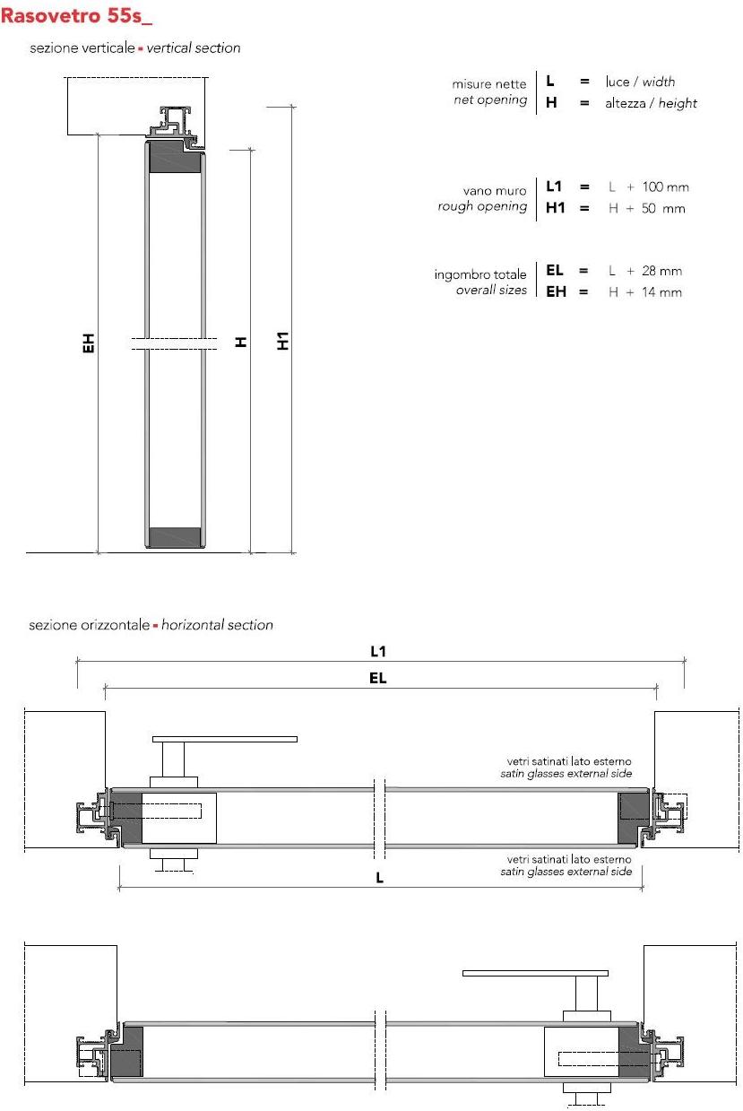 Lualdi Распашная дверь из алюминия и стекла со скрытыми петлями Rasomuro 55 Santreyd sun-id-1508352 - Вид №7