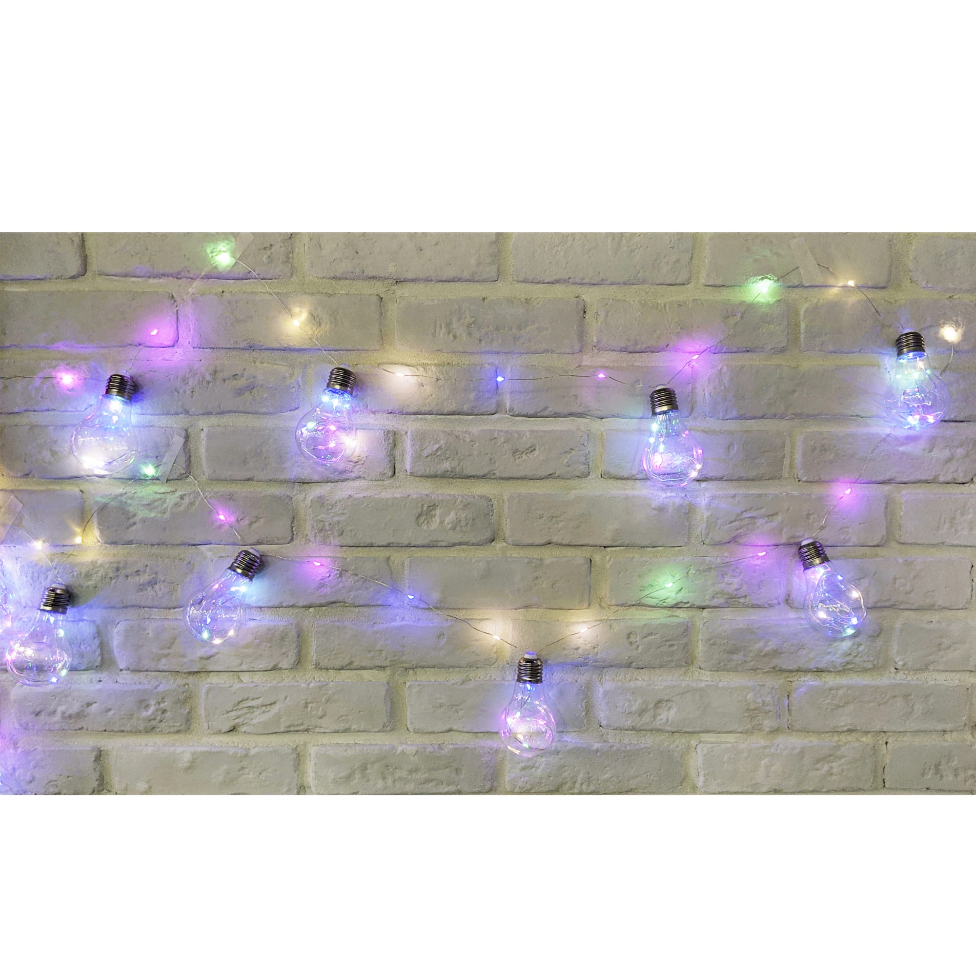 82309525 Электрогирлянда комнатная нить «Лампочки» 4.5 м 100 LED мультисвет Santreyd  - Вид №7