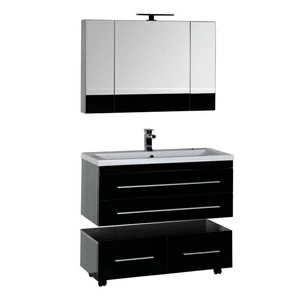 Комплект мебели Aquanet Верона 100 черный (подвесной 2 ящика)