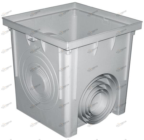 First Corporation Серый монолитный колодец из полипропилена First plast Pzd40