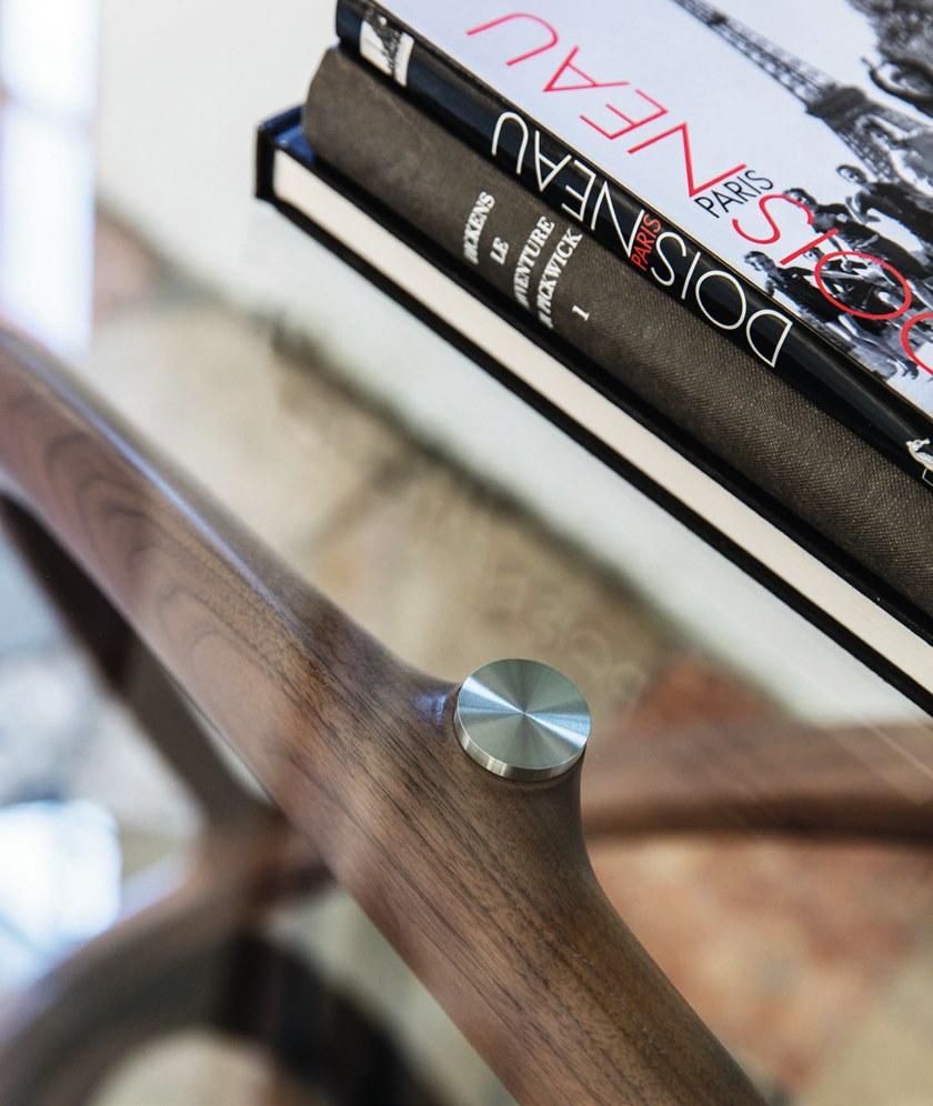 Porada Консоль из орехового дерева со стеклянной столешницей Iron sun-id-1363610 - Вид №1