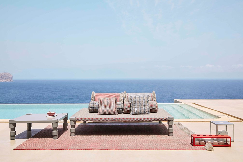 Подушка Gan Checks blue от GAN GAN ОРНАМЕНТ 321562 Серый  - Вид №3