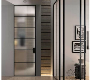 GIDEA Распашная дверь из алюминия в современном стиле со скрытыми петлями Moderno 1vpio