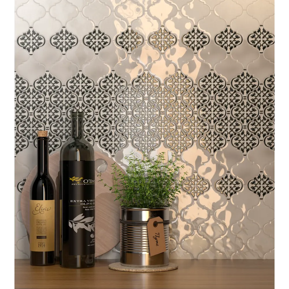 Мозаика Kerama Marazzi Arabesques Majolica 26x30 см цвет серый 84612983 STLM-2133632 Арабески - Вид №5