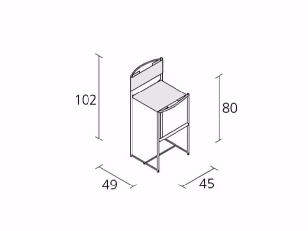 Высокий садовый стул из полиэстера с подставкой для ног Alias ARCH-00008511