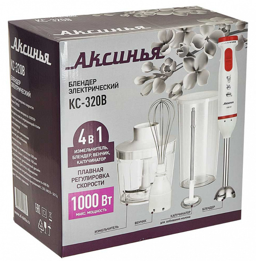 9050509 Блендер погружной Аксинья КС-320В белый STDN-0068698 - Вид №7