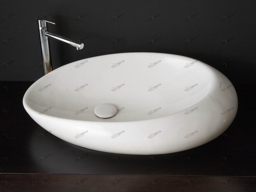 8601 Накладная раковина на столешницу  овальная Scarabeo Ceramiche Moai