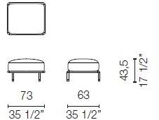 Cappellini Мягкая кожаная подставка для ног Cap ferrat sun-id-1430991 - Вид №3