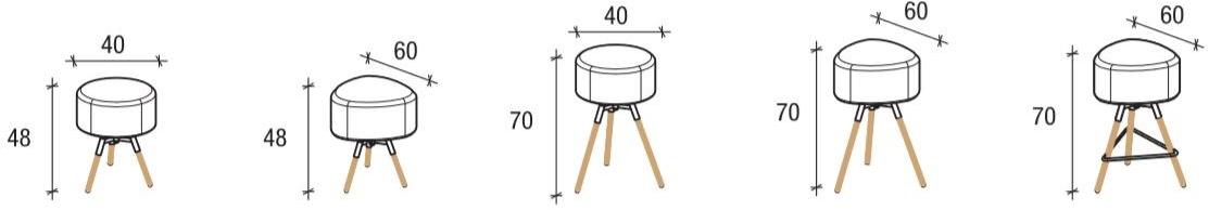Табурет из мягкой ткани с подставкой для ног Blog Santreyd sun-id-1511316 - Вид №1