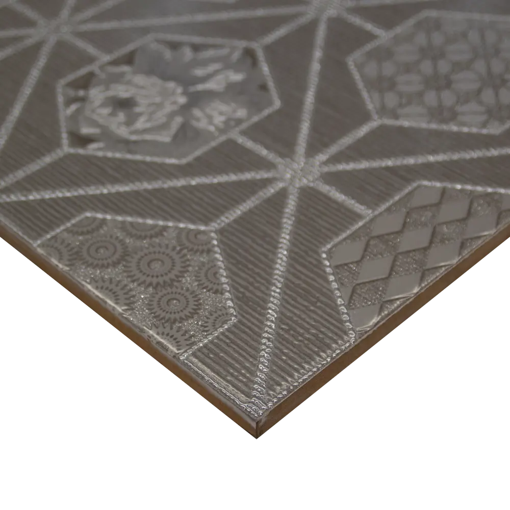Декор настенный Azori Devore Geometria 31.5x63 см матовый цвет серый геометрия STLM-2108200 - Вид №2