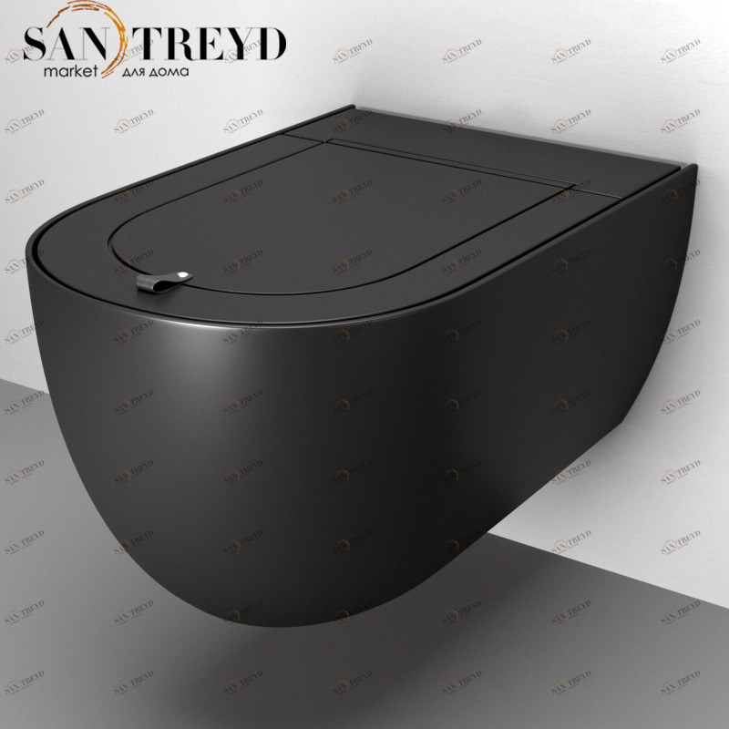 THV00117 Подвесной унитаз настенный Черный ArtCeram TheOne Италия