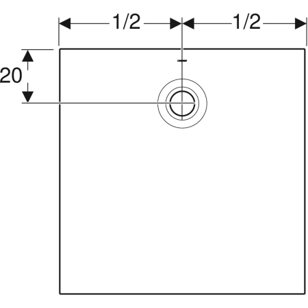 550.752.00.1 Квадратный душевой поддон Geberit Olona Geberit  - Вид №2