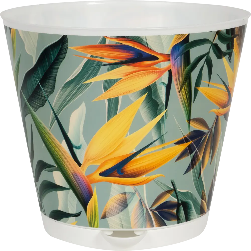 Горшок цветочный Ingreen Крит Тропики ø16 h15 см v1.8 л пластик мультиколор STLM-2071158 - Вид №1