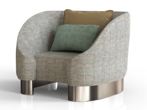 Тканевое кресло с подлокотниками