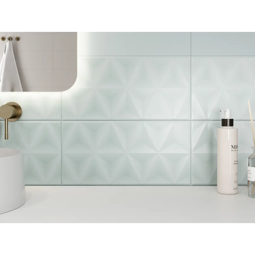 Настенная плитка KREAFORTA Mersey Mono 20x40 см 1.62 м² матовая цвет белый STLM-2044818 - Вид №9